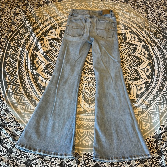 American Eagle Super Stretch Distressed Flare Jeans Size 00XS - Picture 4 of 14